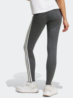 Grijs - adidas Essentials katoenen legging met 3 strepen