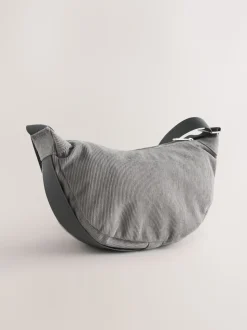 Grijs - Cord Effect Sling Bag