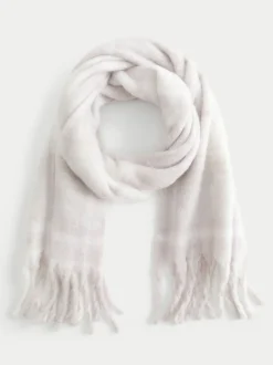 Grijs - Cosy Check Scarf