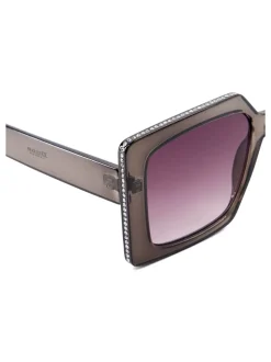 Grijs - Dune London Glitzy Diamanté Rectangular Sunglasses