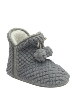 Grijs - Dunlop pantoffellaarsjes met wafelmotief voor dames
