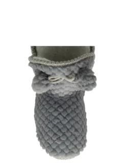 Grijs - Dunlop pantoffellaarsjes met wafelmotief voor dames