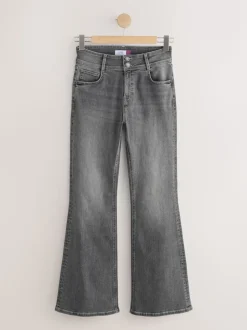 Grijs - High Rise Stretch Flare Jeans