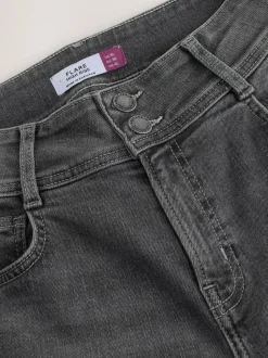 Grijs - High Rise Stretch Flare Jeans
