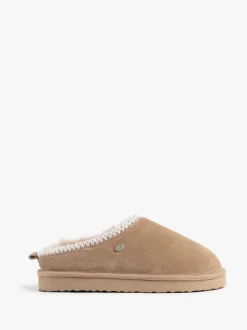 Grijs - Just Sheepskin - Erin damespantoffels van schapenvacht