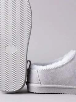 Grijs - Lakeland Leather - Winterpantoffelklompen met schapenvacht voor dames