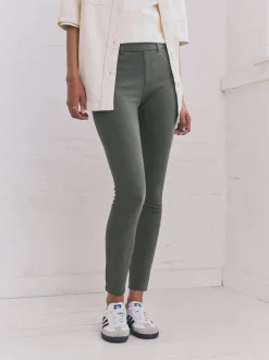 Grijs - Lange jersey denim leggings