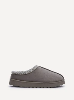 Grijs - Linzi Tana Faux Suede Slip-On Slippers