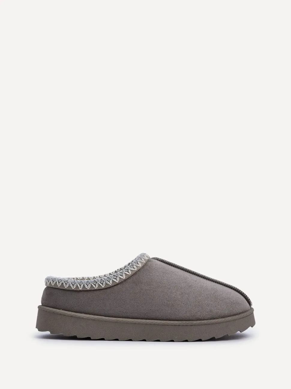 Grijs - Linzi Tana Faux Suede Slip-On Slippers
