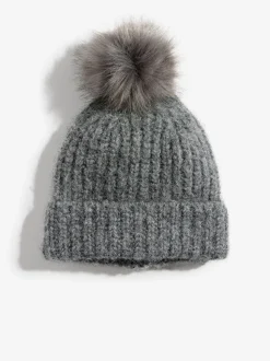 Grijs - Love & Roses Cosy Pom Hat