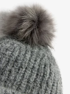 Grijs - Love & Roses Cosy Pom Hat
