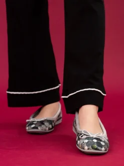 Grijs - Lunar damespantoffels met ballerinamodel