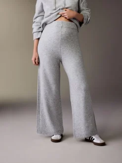 Grijs - Maternity Knitted Wide Leg Trousers