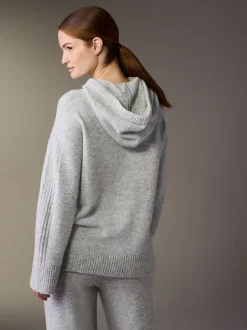 Grijs - Maternity Knitted Hoodie