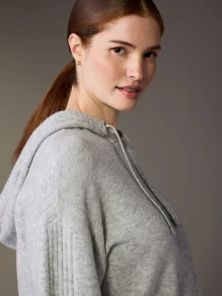 Grijs - Maternity Knitted Hoodie