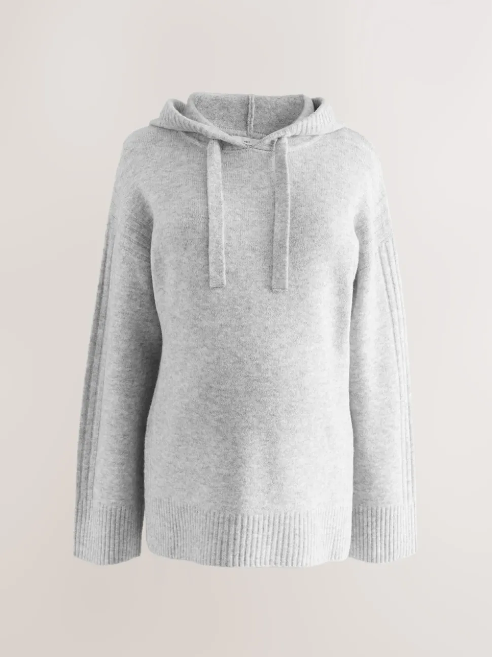 Grijs - Maternity Knitted Hoodie