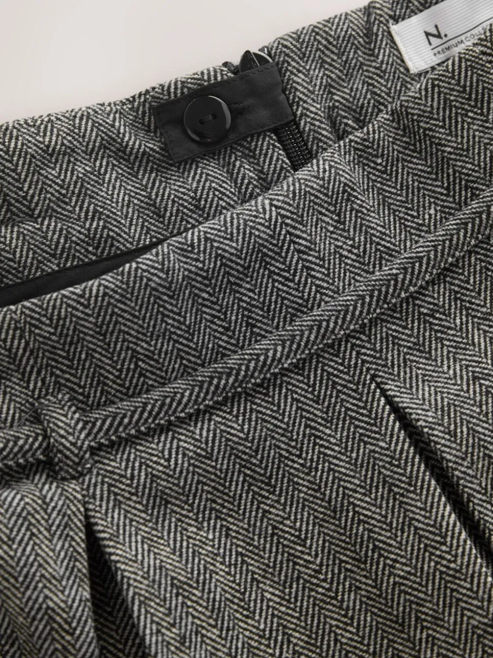 Grijs - Mini Kilt Skirt With Wool