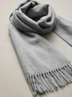 Grijs - N. Premium Made in Italy Midweight Scarf