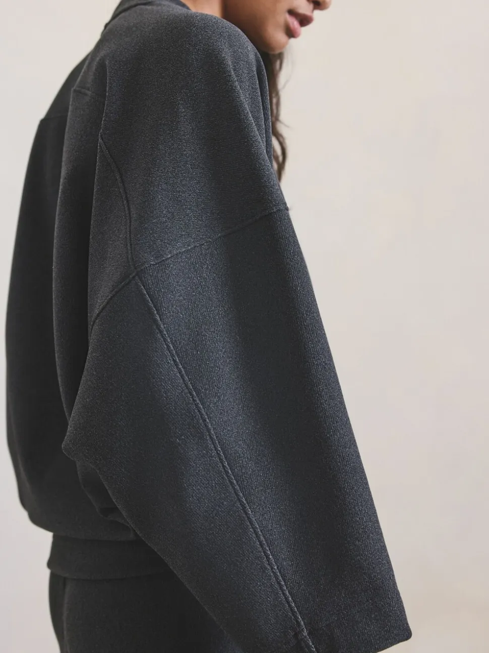 Grijs - N.Premium Brushed Wide Sweatshirt