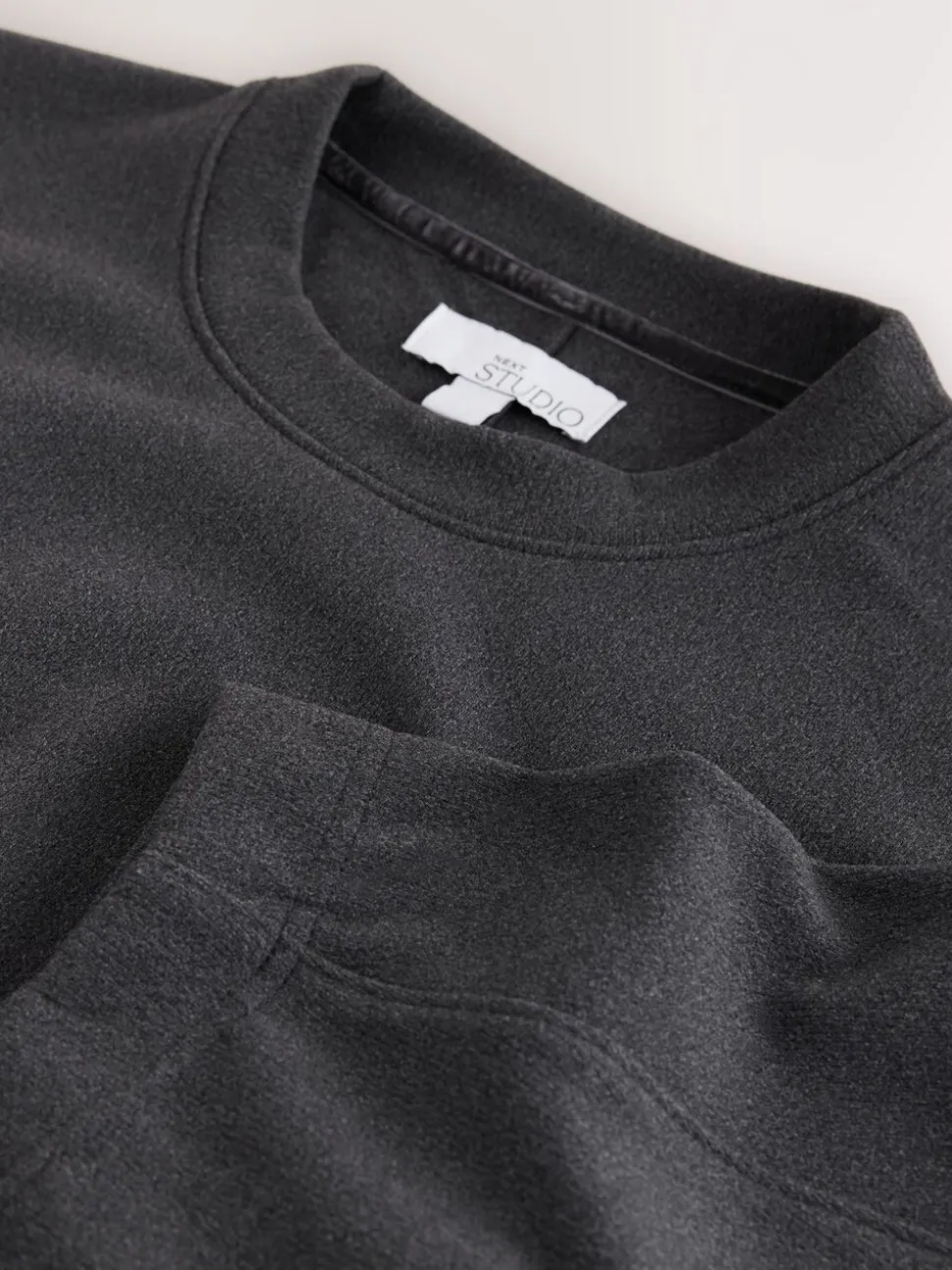 Grijs - N.Premium Brushed Wide Sweatshirt