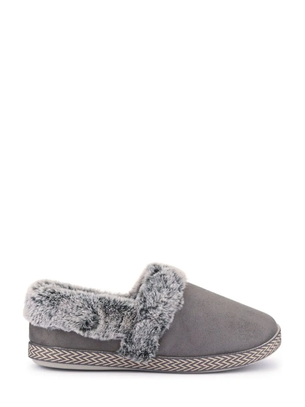Grijs - Pavers Warm Lined Memory Foam Slippers
