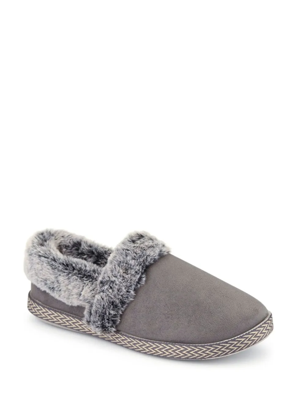 Grijs - Pavers Warm Lined Memory Foam Slippers