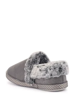 Grijs - Pavers Warm Lined Memory Foam Slippers