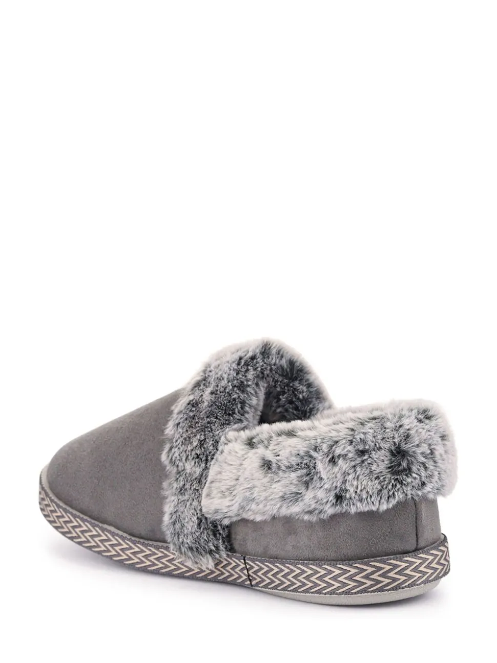 Grijs - Pavers Warm Lined Memory Foam Slippers