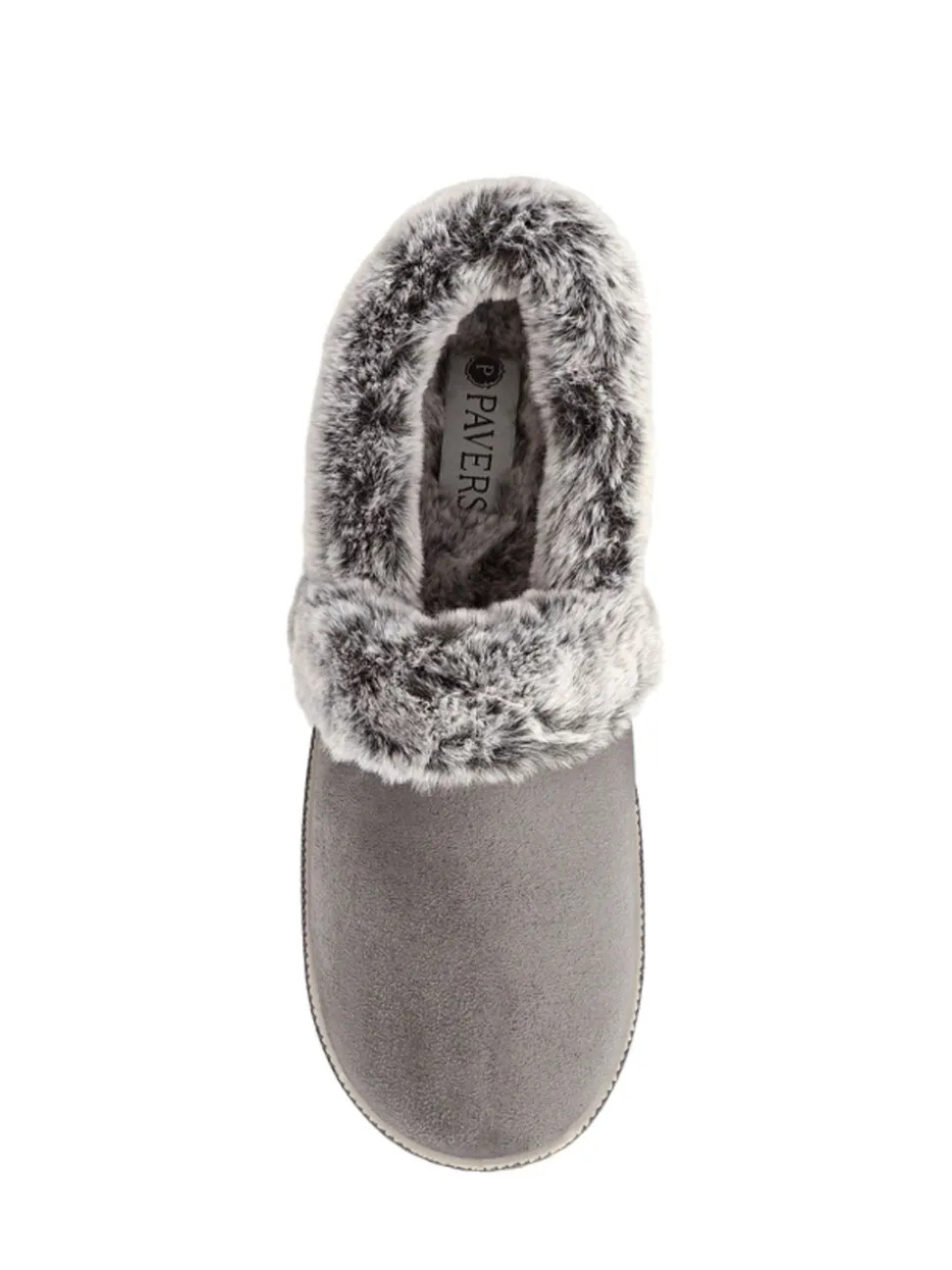 Grijs - Pavers Warm Lined Memory Foam Slippers