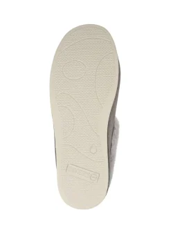 Grijs - Pavers Wide Fit Memory Foam Cosy Slippers