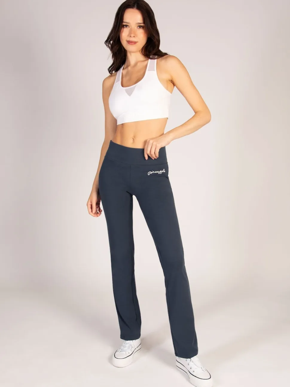 Grijs - Pineapple - Jersey bootcut-broek voor dames