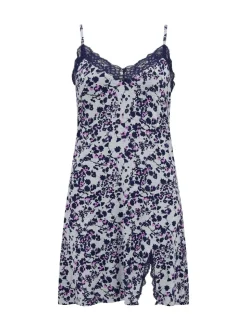 Grijs - Pour Moi - Sofa Loves Lace - Zachte jersey slipdress met split en verborgen ondersteuning