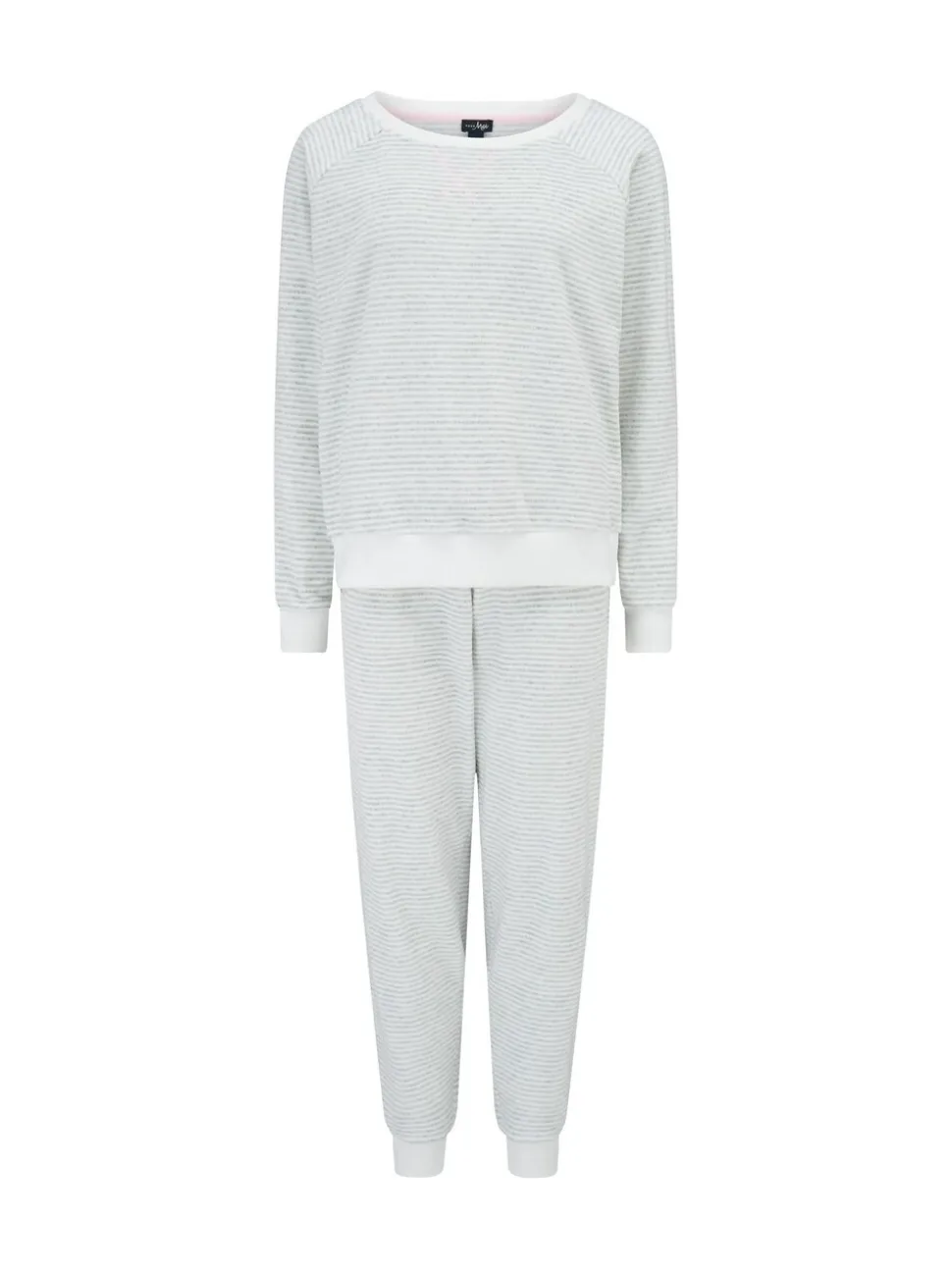 Grijs - Pour Moi pyjamaset van zacht fleece sweatshirt en joggingbroek