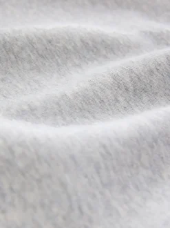 Grijs - Relaxte pasvorm zware lange hoodie