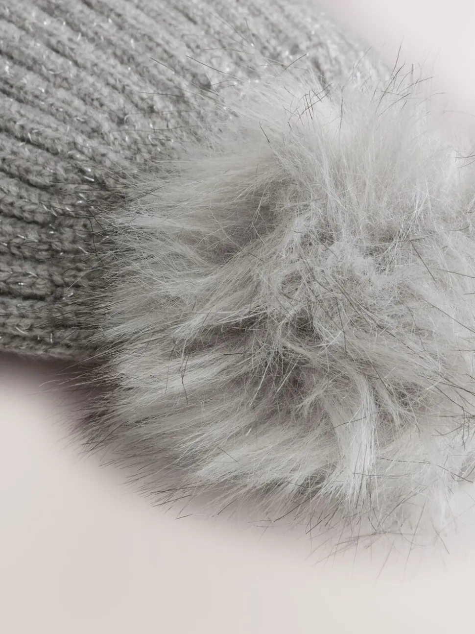 Grijs - Rib Knit Pom Hat