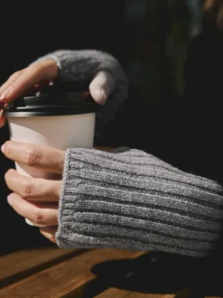 Grijs - Ribbed Handwarmer Gloves 1 Pack