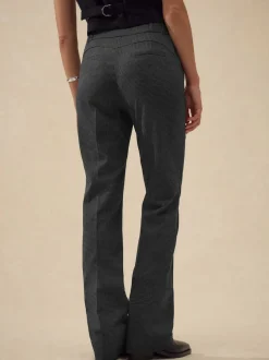 Grijs - Ruit bootcut sculpting op maat gesneden Broeken