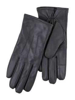 Grijs - Shopper 3 Point Smartouch winterleren handschoenen