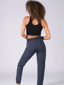 Grijs - Skinny joggingbroek met ananasprint en rits