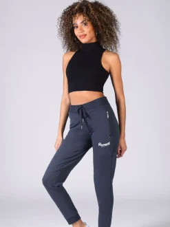 Grijs - Skinny joggingbroek met ananasprint en rits