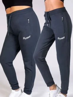 Grijs - Skinny joggingbroek met ananasprint en rits
