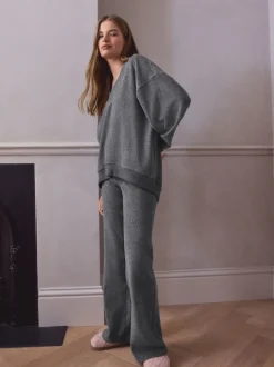 Grijs - STUDIO Fleece Tunic & Joggers Set