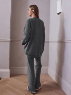 Grijs - STUDIO Fleece Tunic & Joggers Set
