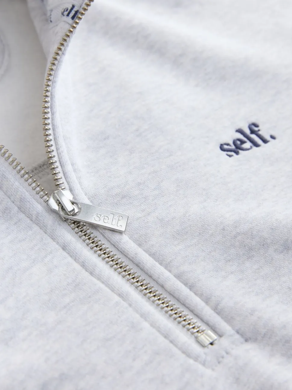 Grijs - Sweatshirt met korte rits