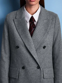 Grijs - Tabitha Simmons X Next Wool Blend Double Breasted Blazer