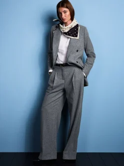 Grijs - Tabitha Simmons X Next Wool Blend Wide Leg Trousers