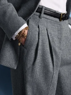 Grijs - Tabitha Simmons X Next Wool Blend Wide Leg Trousers