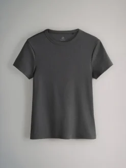 Grijs - The Set 5 Pack Korte Mouw Geribd T-shirt