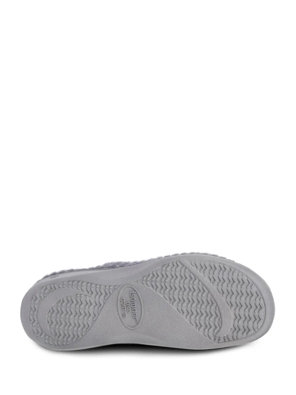 Grijs - Totes - Isotoner Popcorn Turnover pantoffels met open neus voor dames
