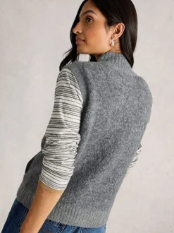 Grijs - White Stuff Boucle Gilet